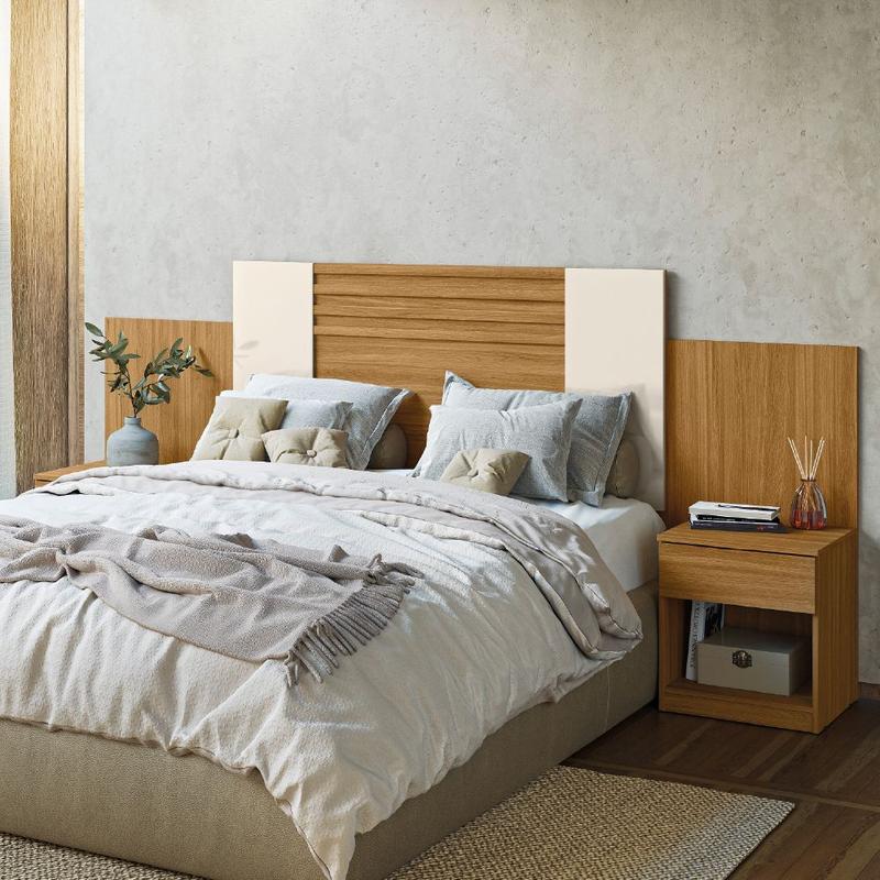 Cabeceira Para Cama Box Casal Queen 1,40m/1,60m Com Mesa De